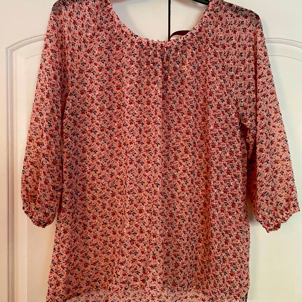 Matilda Jane Floral Semi Sheer Top.